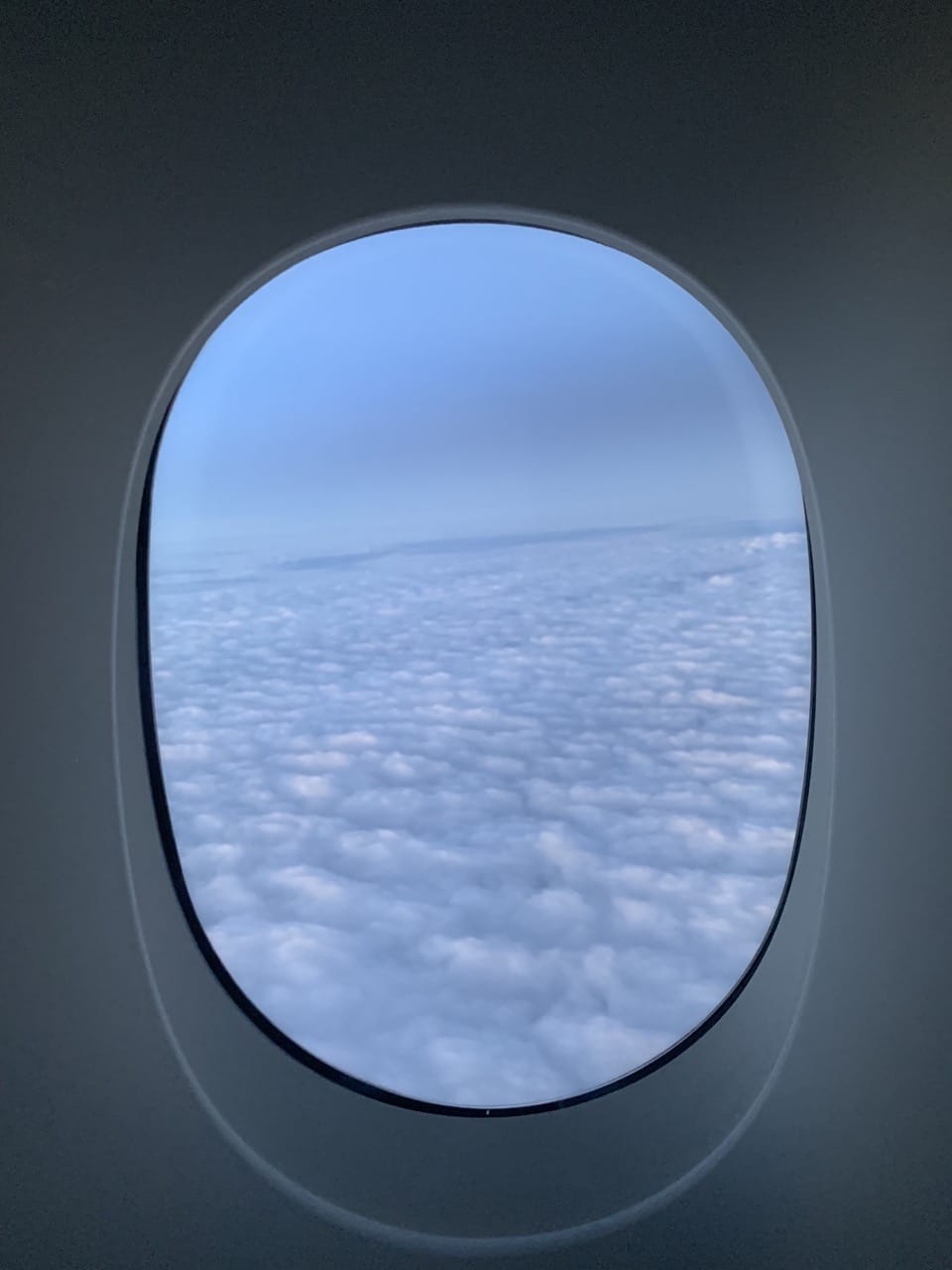 clouds out of an airplane window